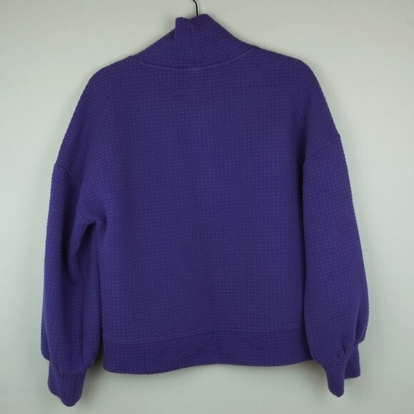 Calia Purple Quilted Turtleneck Pullover Sweatshirt Size Medium - Picture 8 of 10